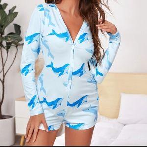 NWT Shein Whale Onesie